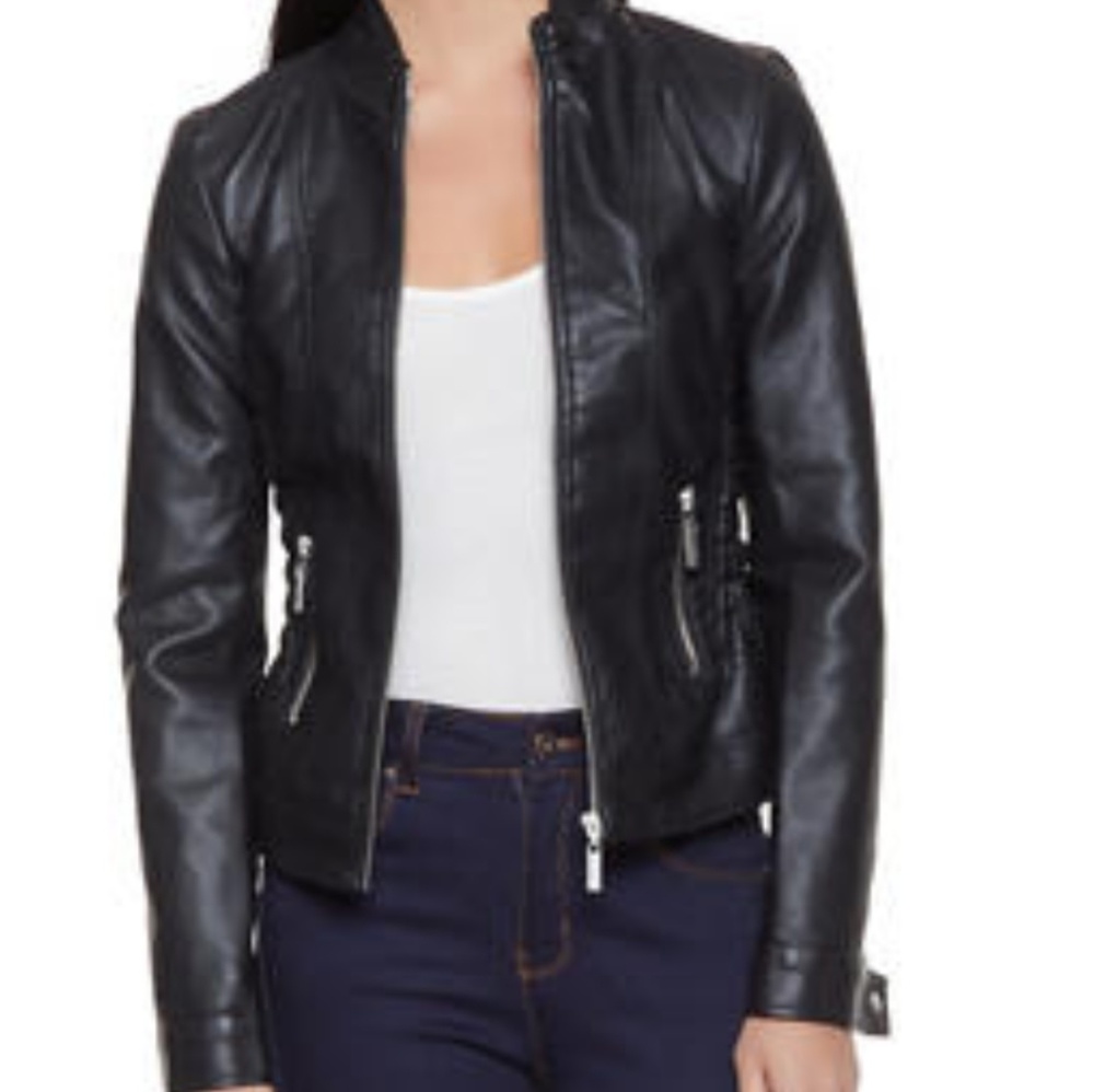 Faux Leather Moto Jacket